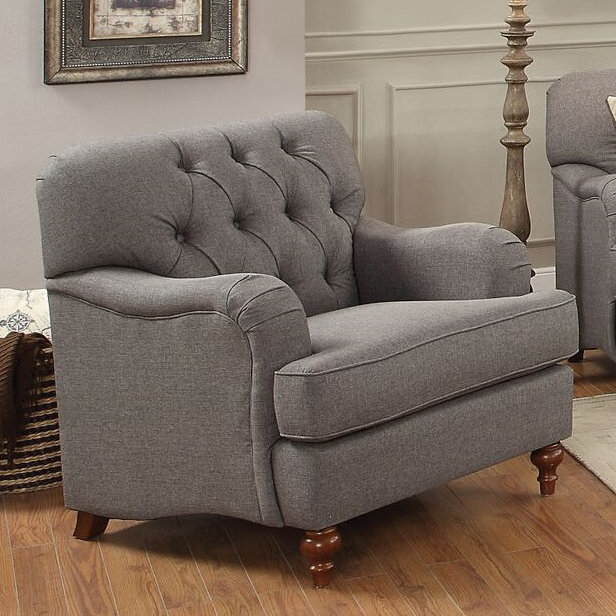 Beige best sale fabric armchair